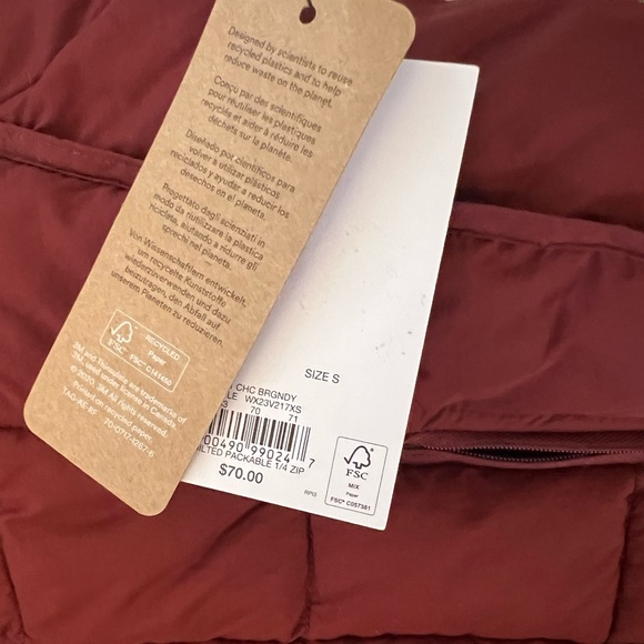 Size small NWT FLX Cropped puffer pullover - Picture 3 of 3